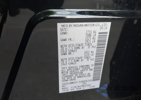 2015 Infiniti Qx60 из США, поврежденный, VIN 5N1AL0MM3FC500939